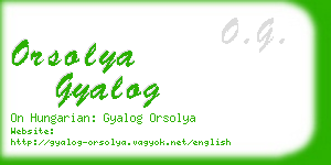 orsolya gyalog business card